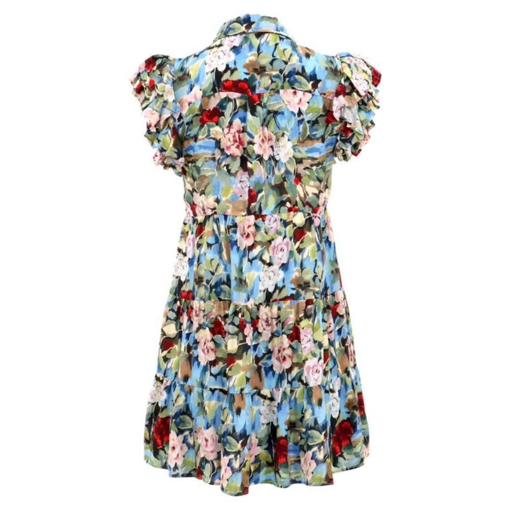 Alice + Olivia Multicolor Floral Mini Dress - Picture 4 of 12